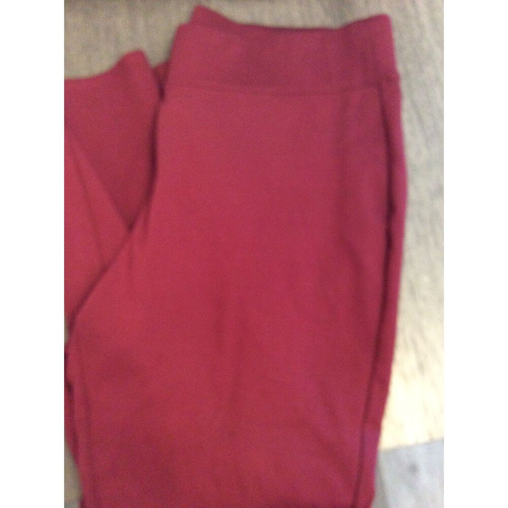 Dressbarn Size XL Womens thick Legging pants burgandy VNC